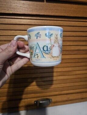 1997 Peter Rabbit ABC Children's Mug Beatrix Potter Wedgewood
